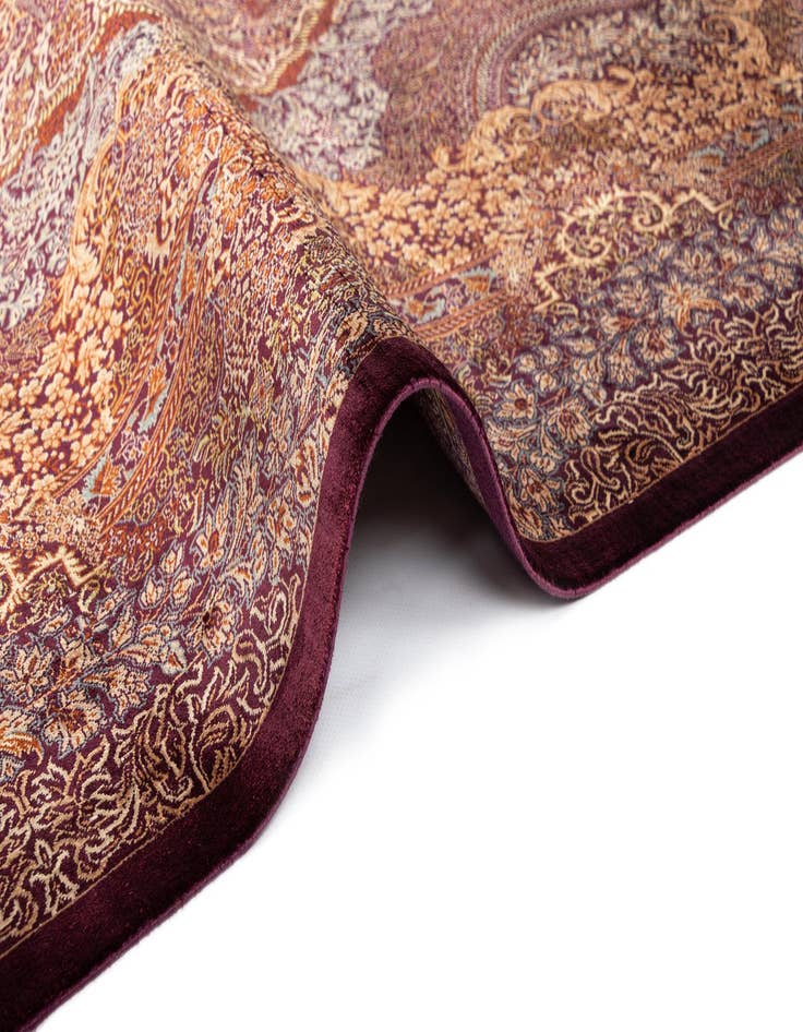 Detail image of  3' 5 x 5' 1 Ghom Silk Rug