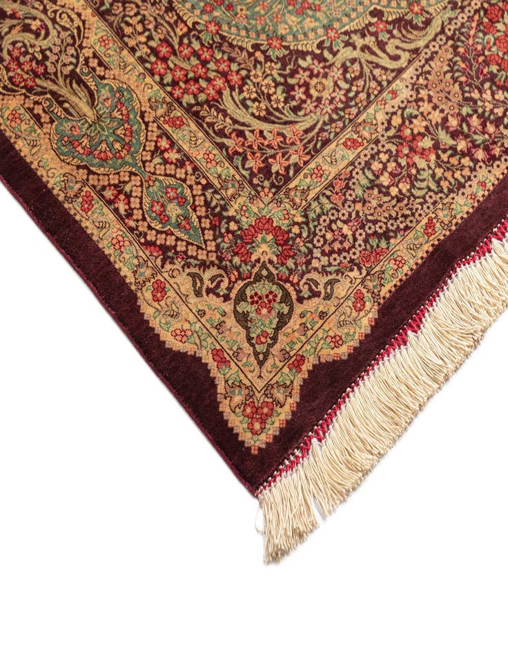 Detail image of  3' 4 x 4' 11 Ghom Silk Rug