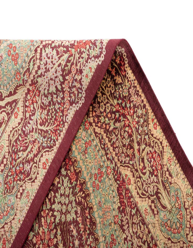 Detail image of  3' 4 x 4' 11 Ghom Silk Rug