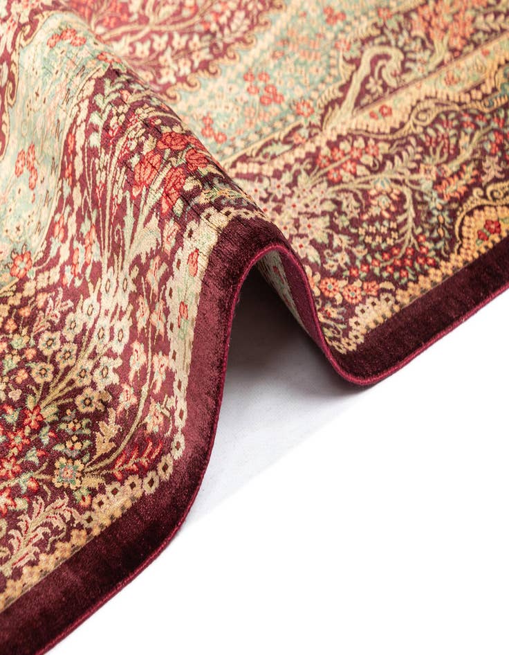 Detail image of  3' 4 x 4' 11 Ghom Silk Rug