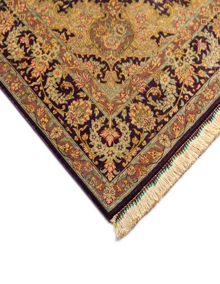 Detail image of  3' 3 x 4' 11 Ghom Silk Rug