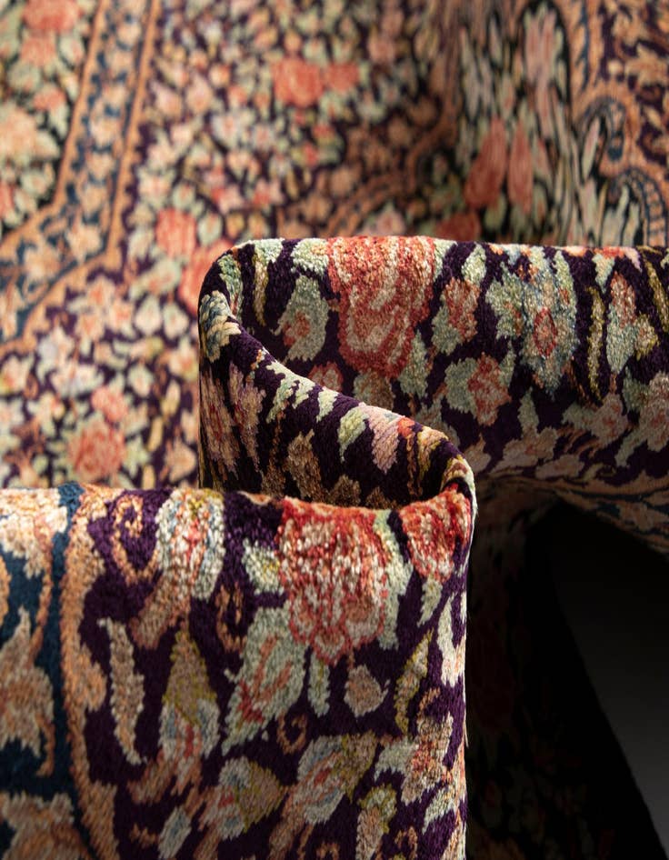 Detail image of  2' x 2' 11 Ghom Silk Rug