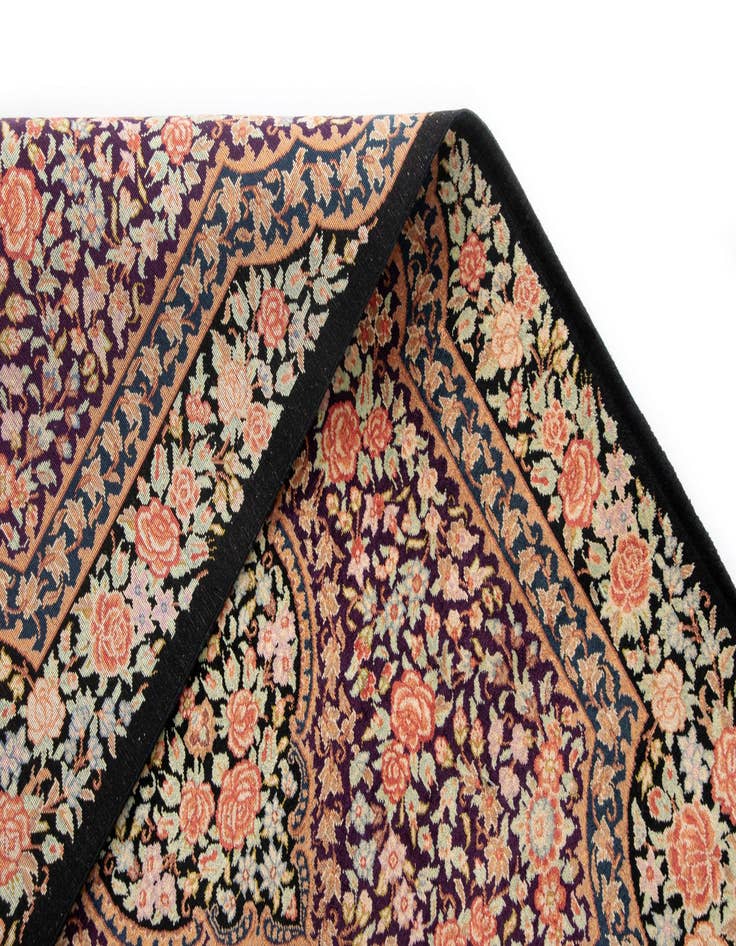 Detail image of  2' x 2' 11 Ghom Silk Rug