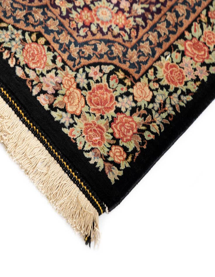 Detail image of  2' x 2' 11 Ghom Silk Rug