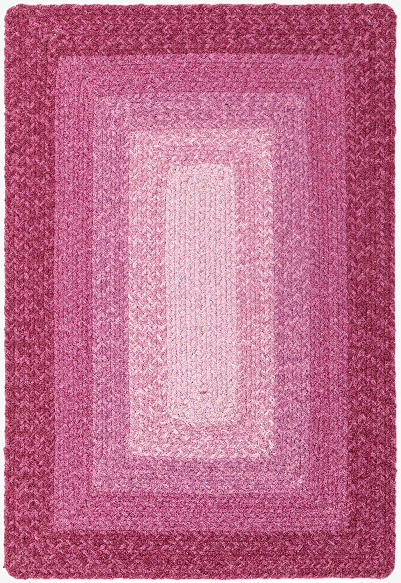  2' x 2' 11  Hand Hand Braided Wool Rug