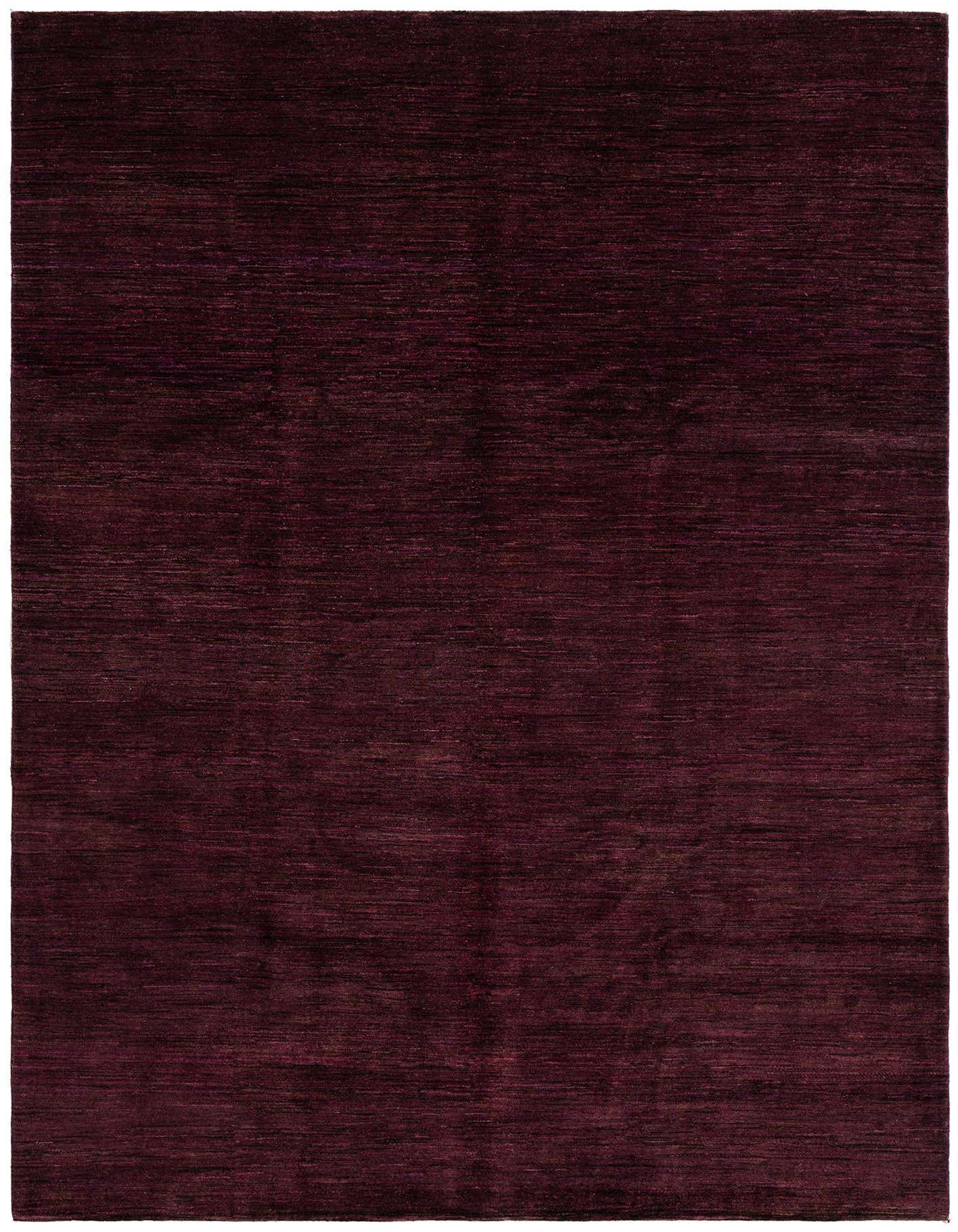 A rectangular 8x11 Juma Persian rug in a deep, rich purple hue, featuring a subtle striated texture.