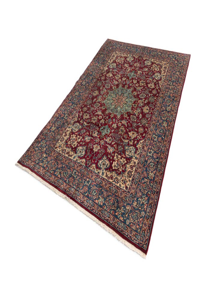 Detail image of  6' 7 x 9' 7 Kashan Wool Rug