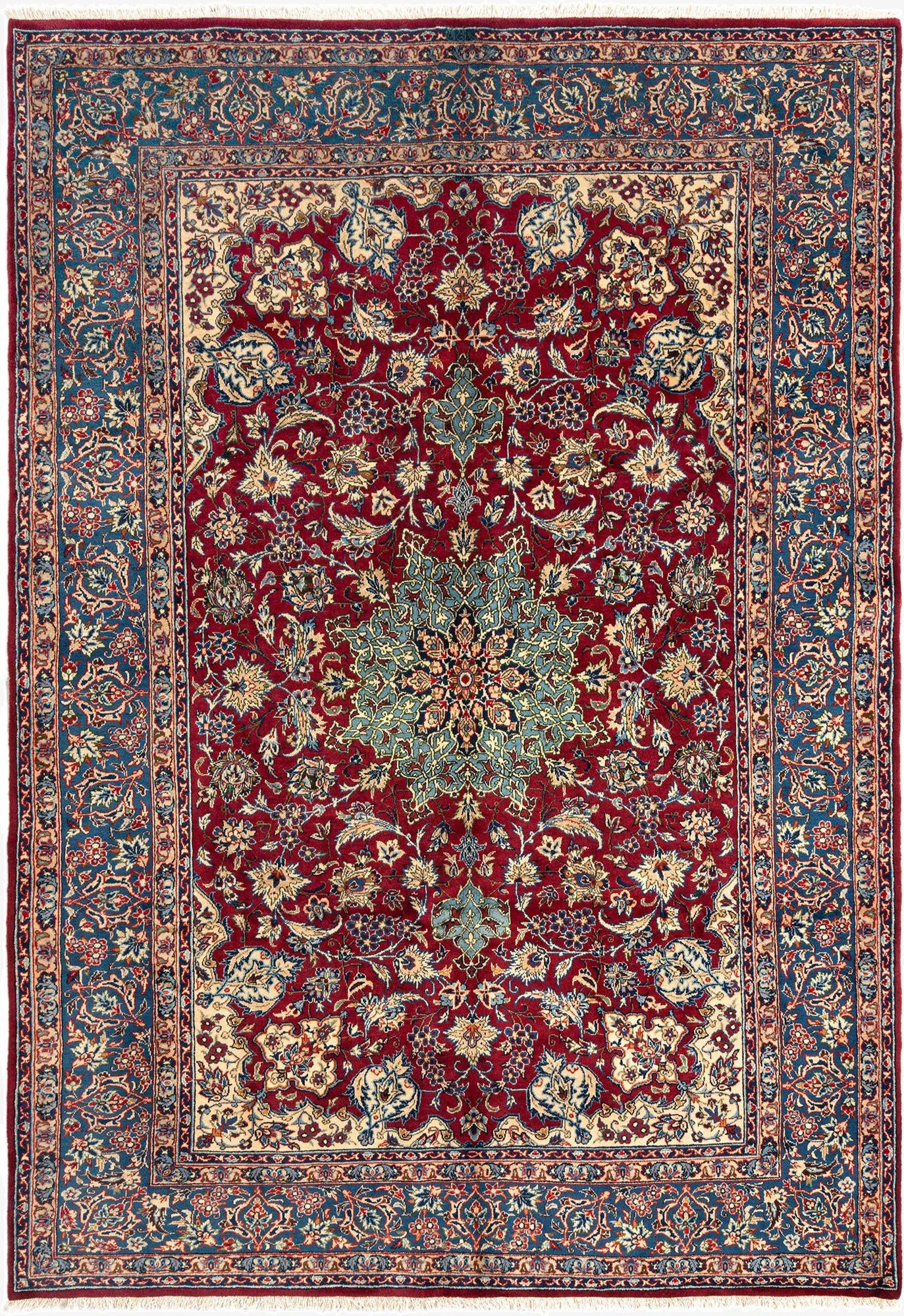  6' 7 x 9' 7 Kashan Wool Rug