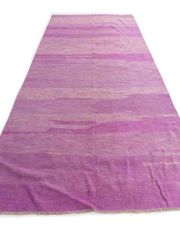 Detail image of  6' 9 x 9' 9  Hand Woven Kilim Modern Wool Rug