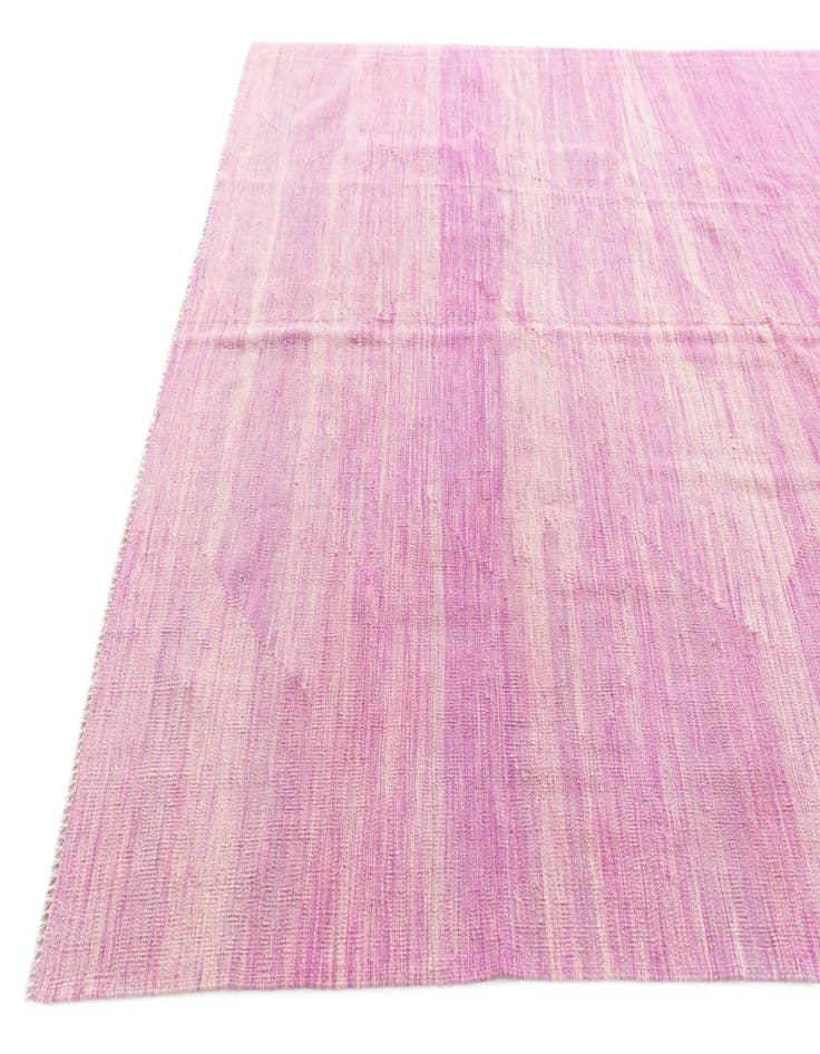 Detail image of  6' 6 x 10'  Hand Woven Kilim Modern Wool Rug