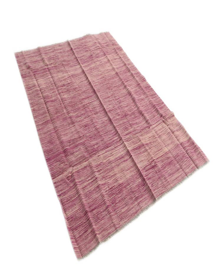 Detail image of  5' x 6' 7  Hand Woven Kilim Modern Wool Rug