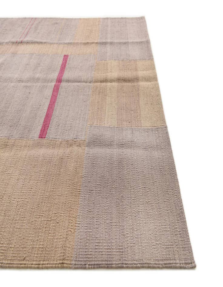 Detail image of  4' 1 x 6'  Hand Woven Kilim Modern Wool Rug