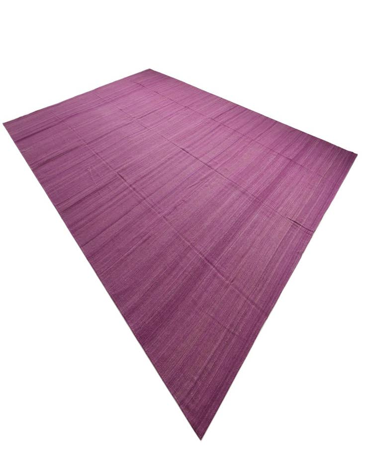 Detail image of  13' 9 x 19' 7  Hand Woven Kilim Modern Wool Rug