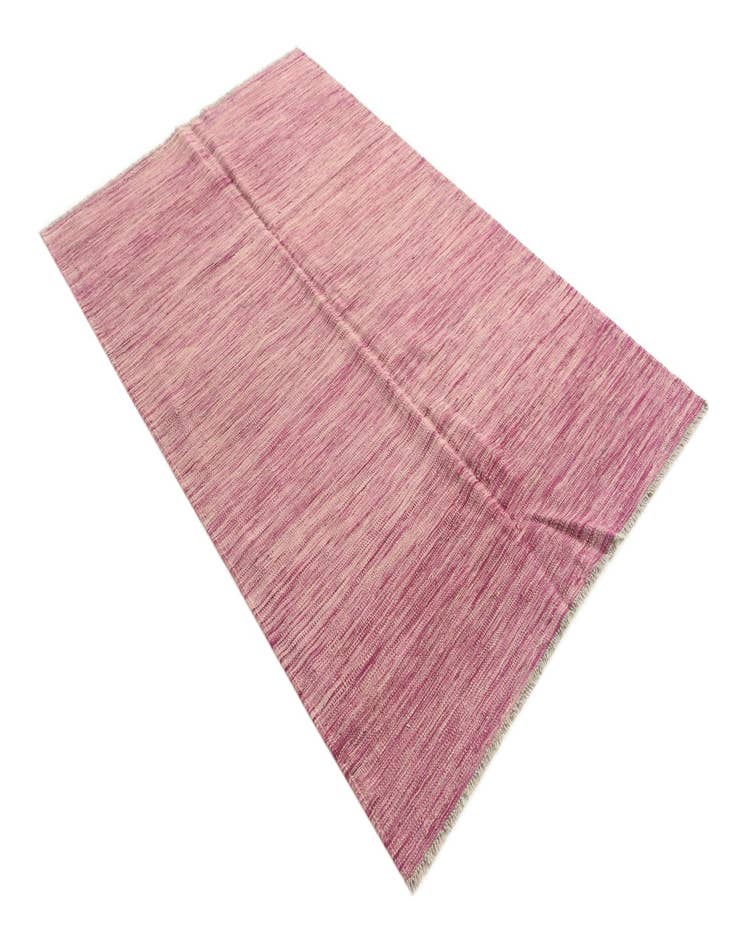 Detail image of  4' 1 x 6' 7  Hand Woven Kilim Modern Wool Rug