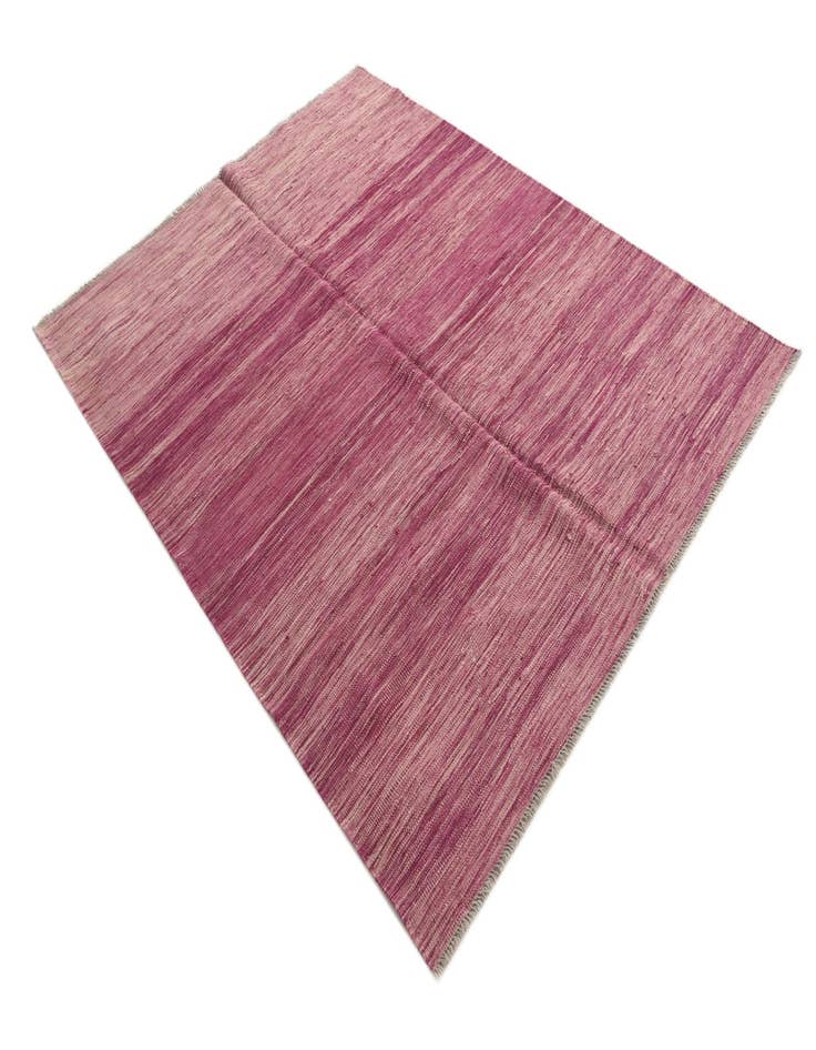 Detail image of  5' 1 x 6' 7  Hand Woven Kilim Modern Wool Rug