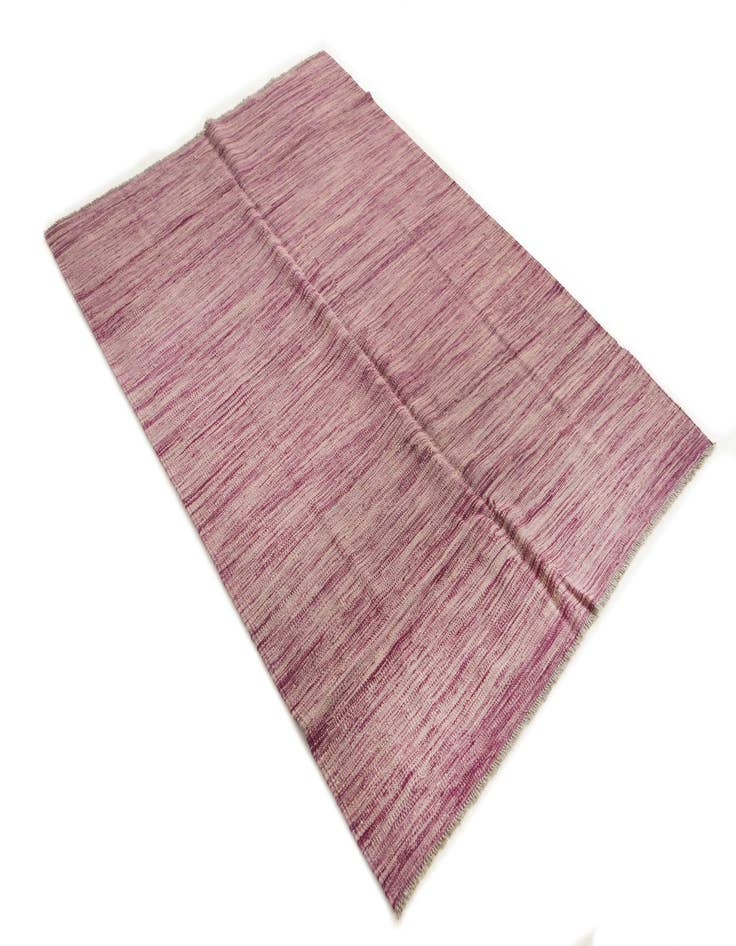 Detail image of  3' 11 x 5' 8  Hand Woven Kilim Modern Wool Rug