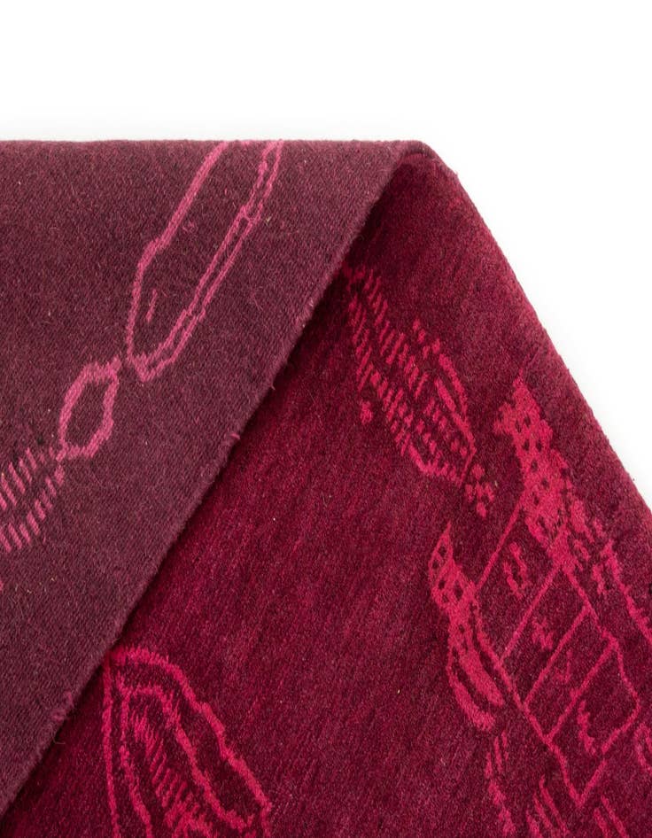 Detail image of 8' 2 x 9' 8 Modern Manshu Wool Rug