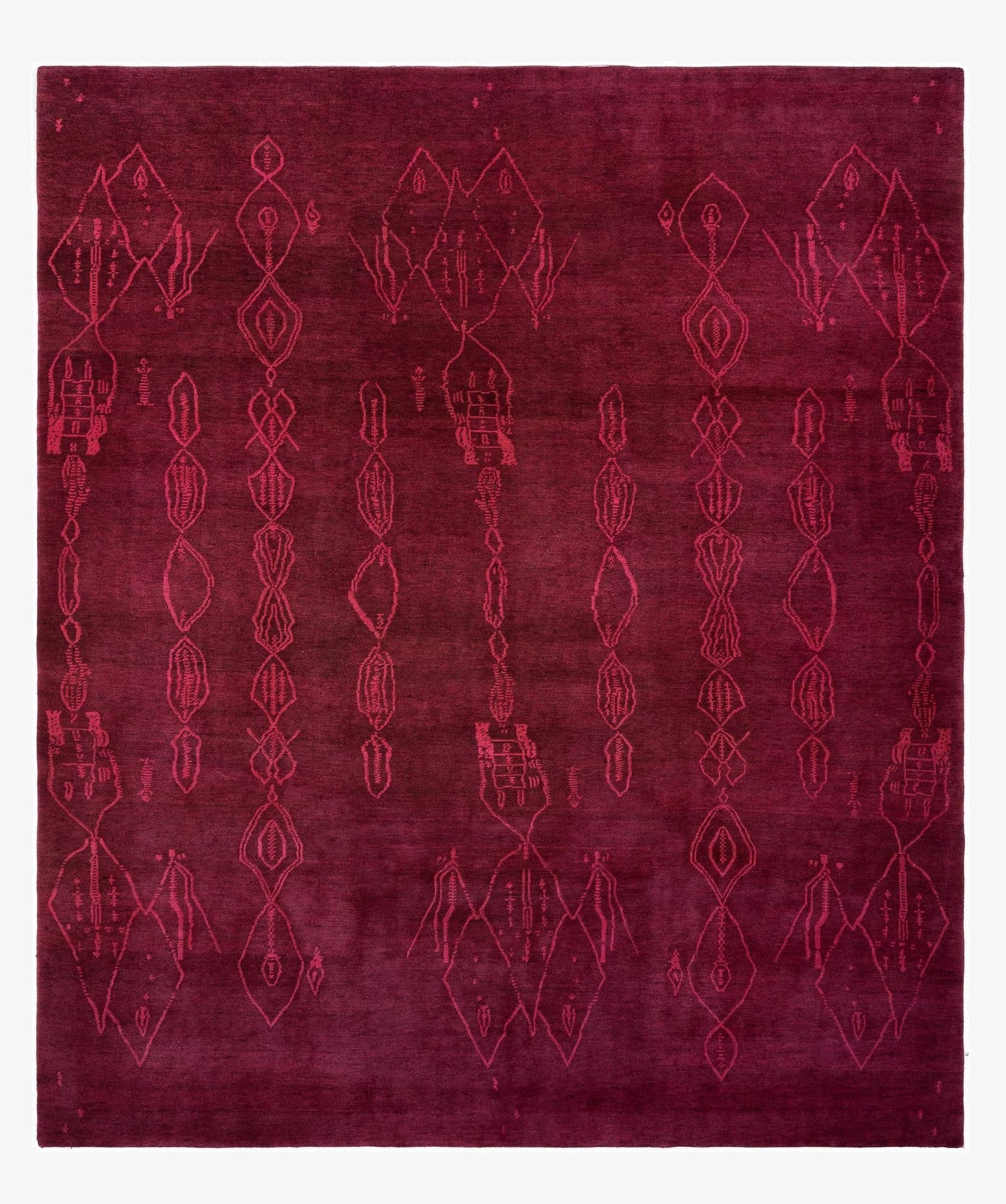  8' 2 x 9' 8 Modern Manshu Wool Rug