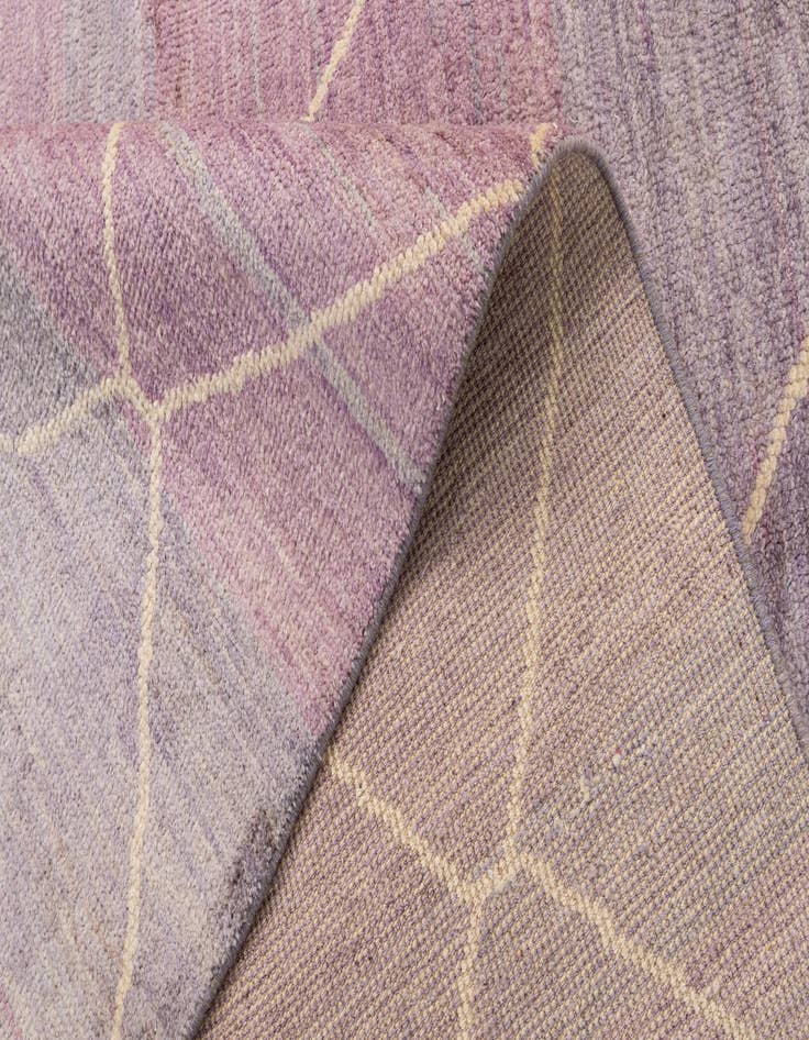 Detail image of  5' 7 x 8'  Hand Knotted Moroccan Wool Rug