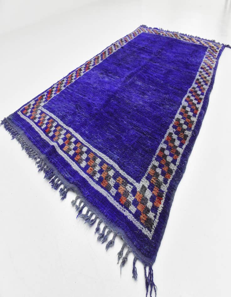 Detail image of  4' 11 x 8' 5  Hand Knotted Moroccan Wool Rug