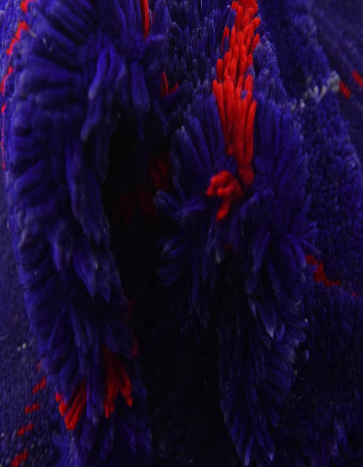 Detail image of  4' 11 x 8' 3  Hand Knotted Moroccan Wool Rug