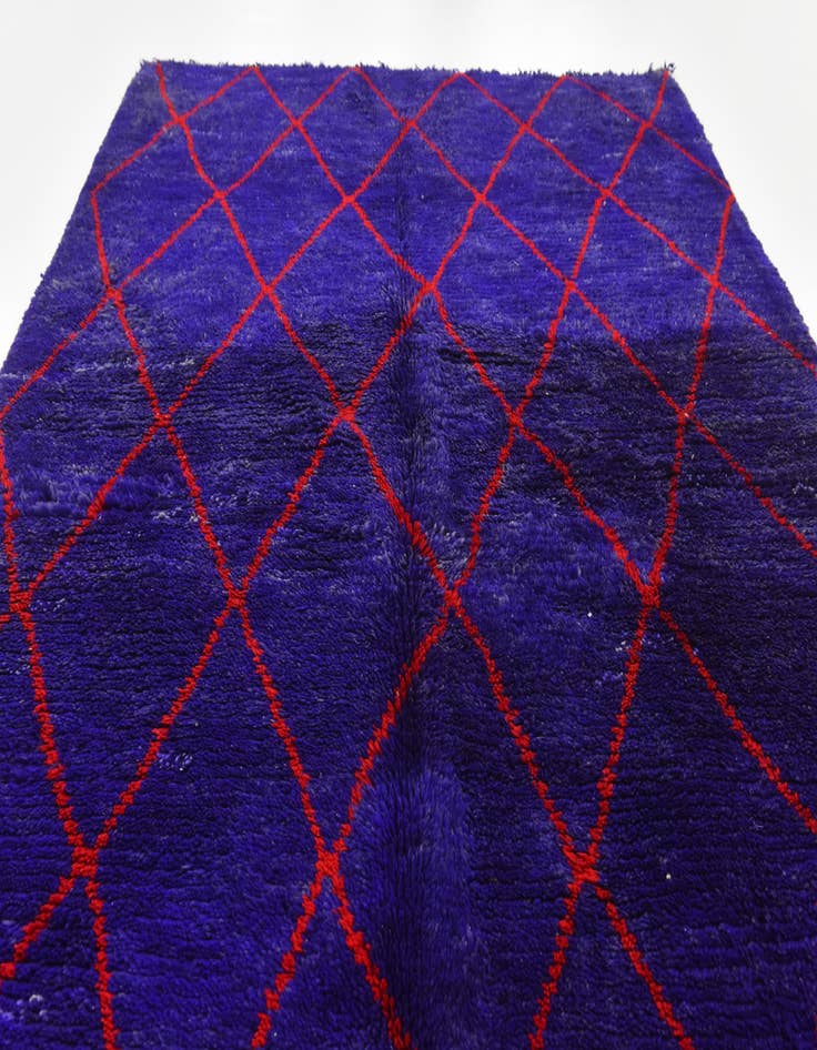 Detail image of  4' 11 x 8' 3  Hand Knotted Moroccan Wool Rug