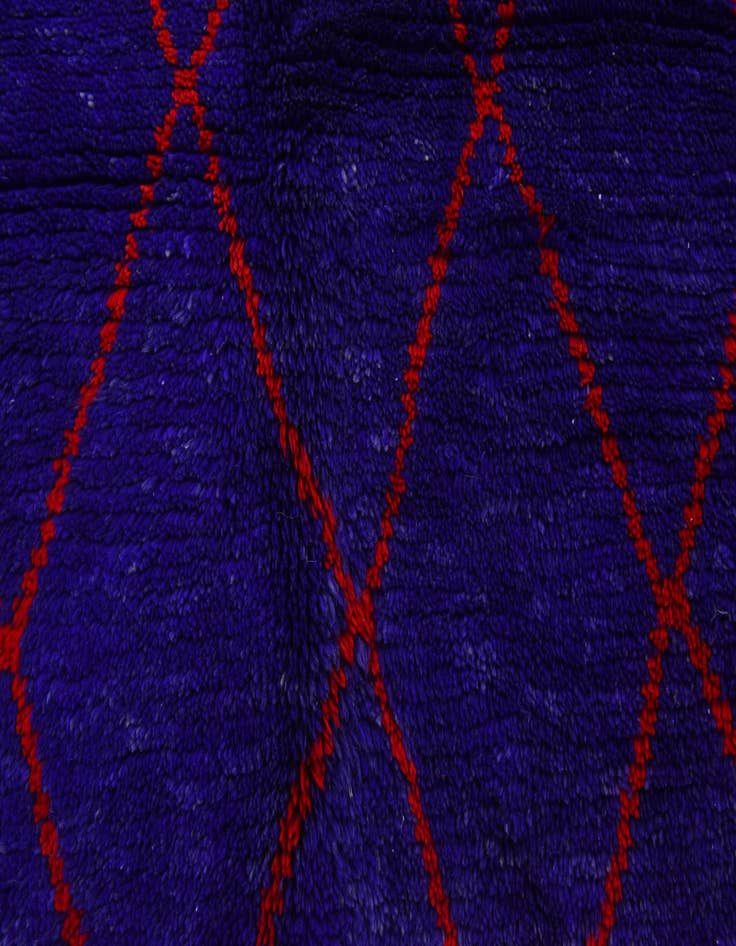 Detail image of  4' 11 x 8' 3  Hand Knotted Moroccan Wool Rug