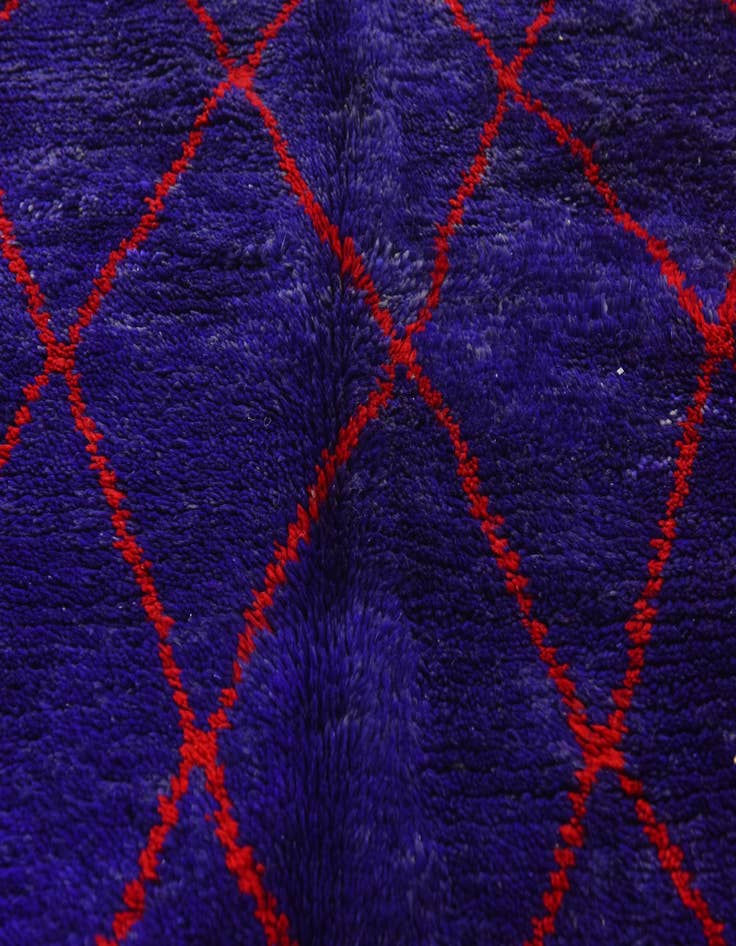 Detail image of  4' 11 x 8' 3  Hand Knotted Moroccan Wool Rug