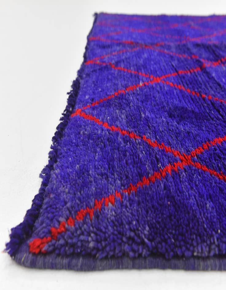 Detail image of  4' 11 x 8' 3  Hand Knotted Moroccan Wool Rug