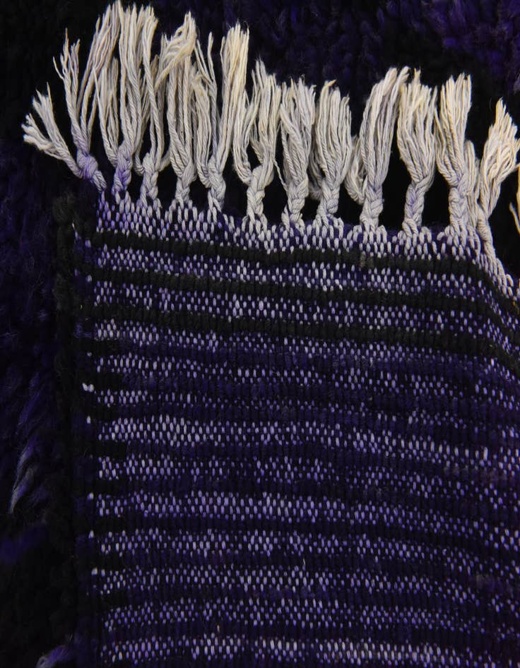 Detail image of  3' 4 x 4' 6  Hand Knotted Moroccan Wool Rug