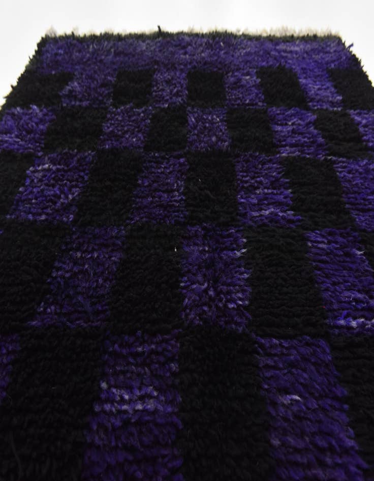 Detail image of  3' 4 x 4' 6  Hand Knotted Moroccan Wool Rug