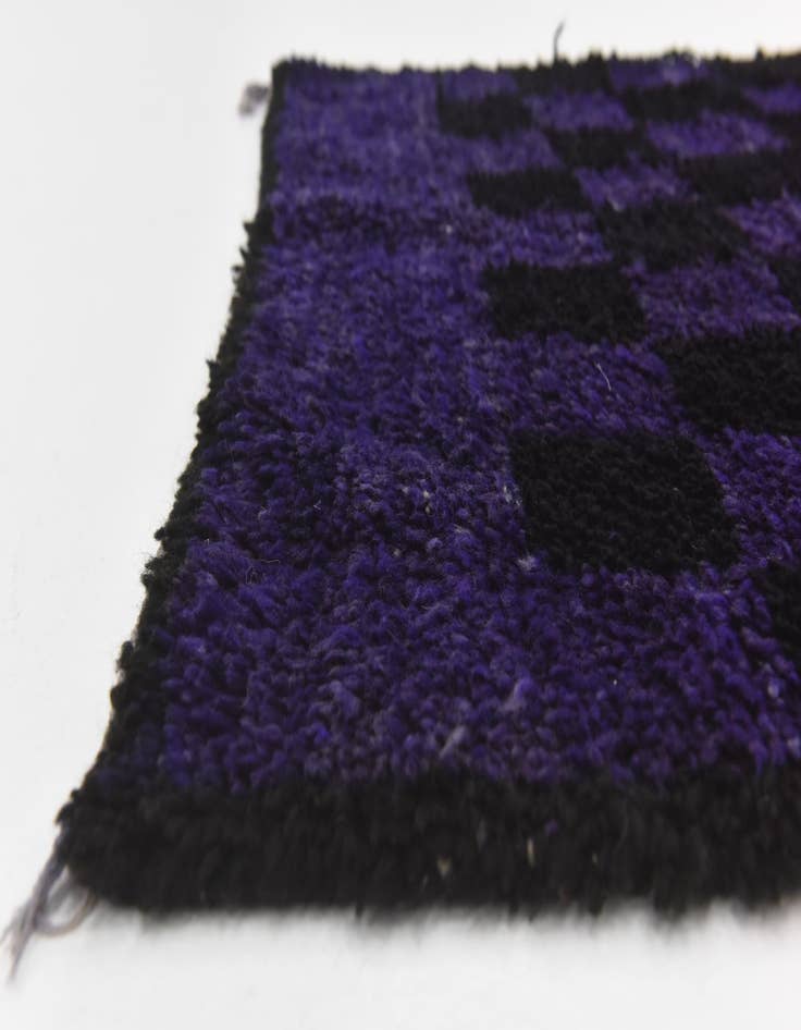 Detail image of  3' 4 x 4' 6  Hand Knotted Moroccan Wool Rug