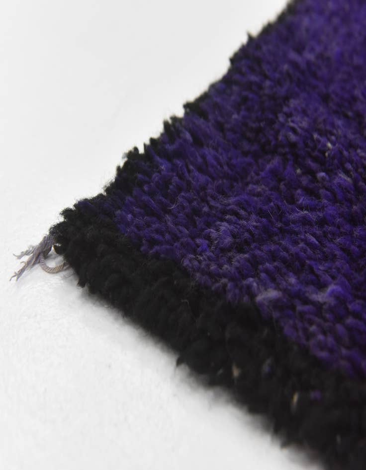 Detail image of  3' 4 x 4' 6  Hand Knotted Moroccan Wool Rug