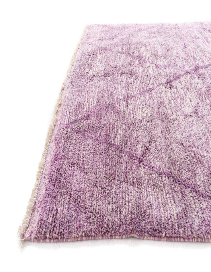 Detail image of  6' 6 x 10'  Hand Knotted Moroccan Wool Rug