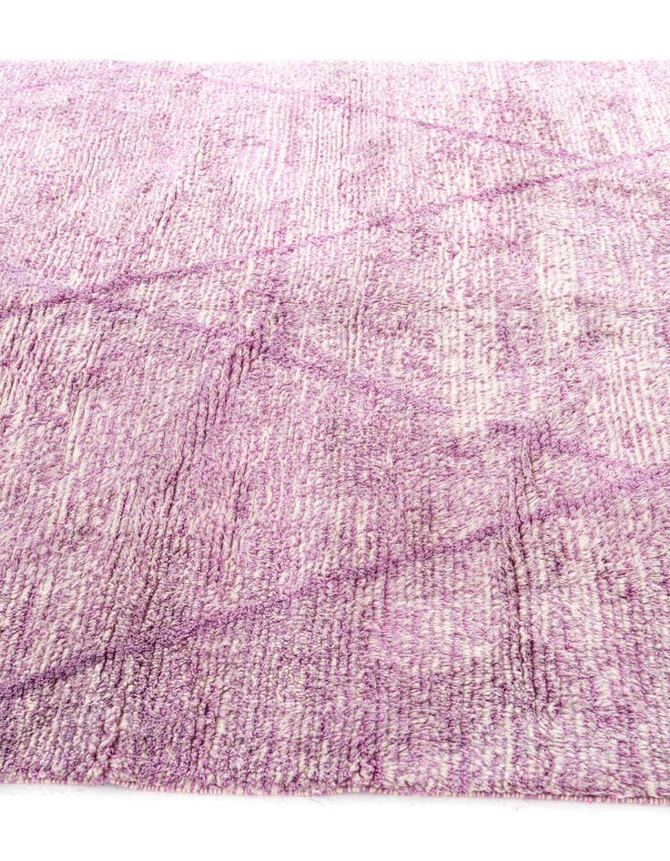 Detail image of  6' 6 x 10'  Hand Knotted Moroccan Wool Rug