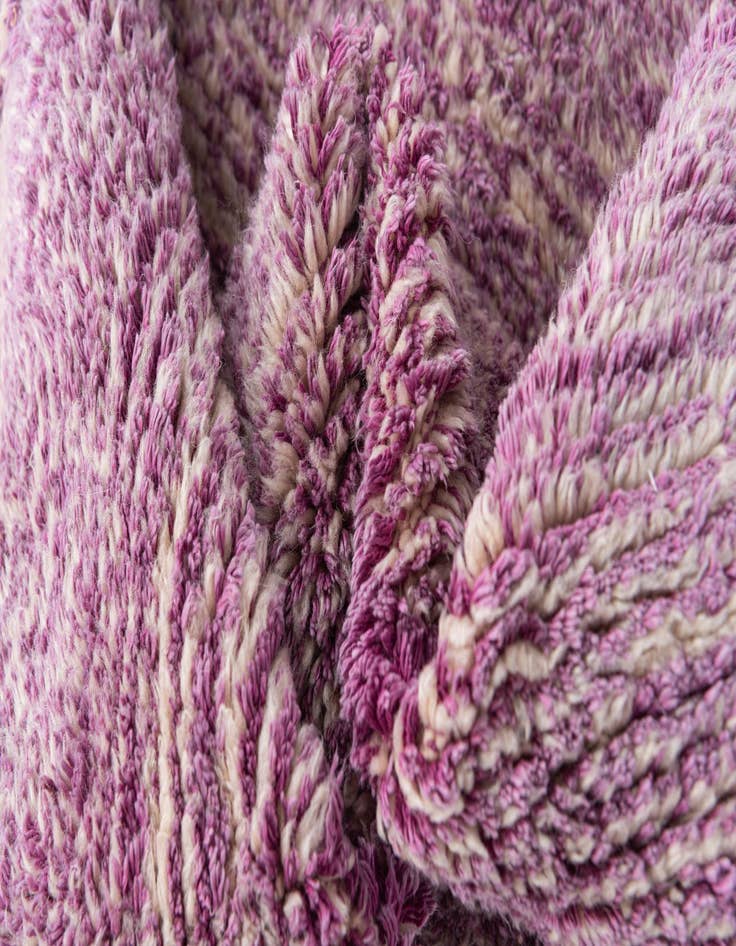 Detail image of  6' 6 x 10'  Hand Knotted Moroccan Wool Rug