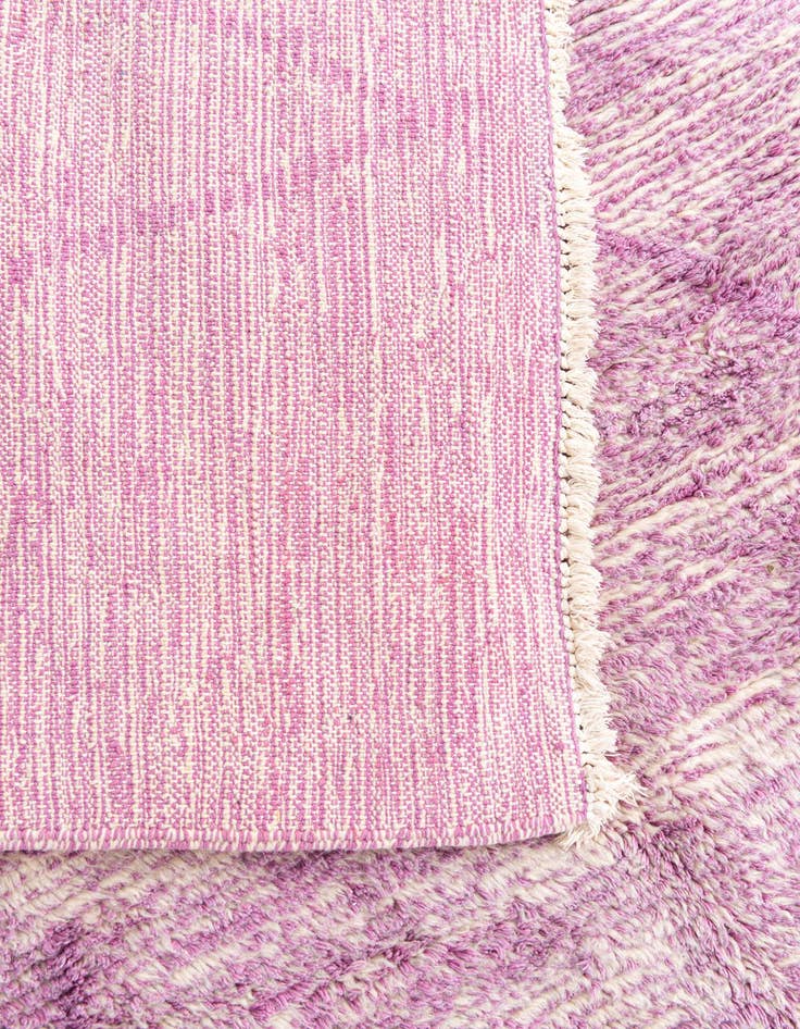 Detail image of  6' 6 x 10'  Hand Knotted Moroccan Wool Rug