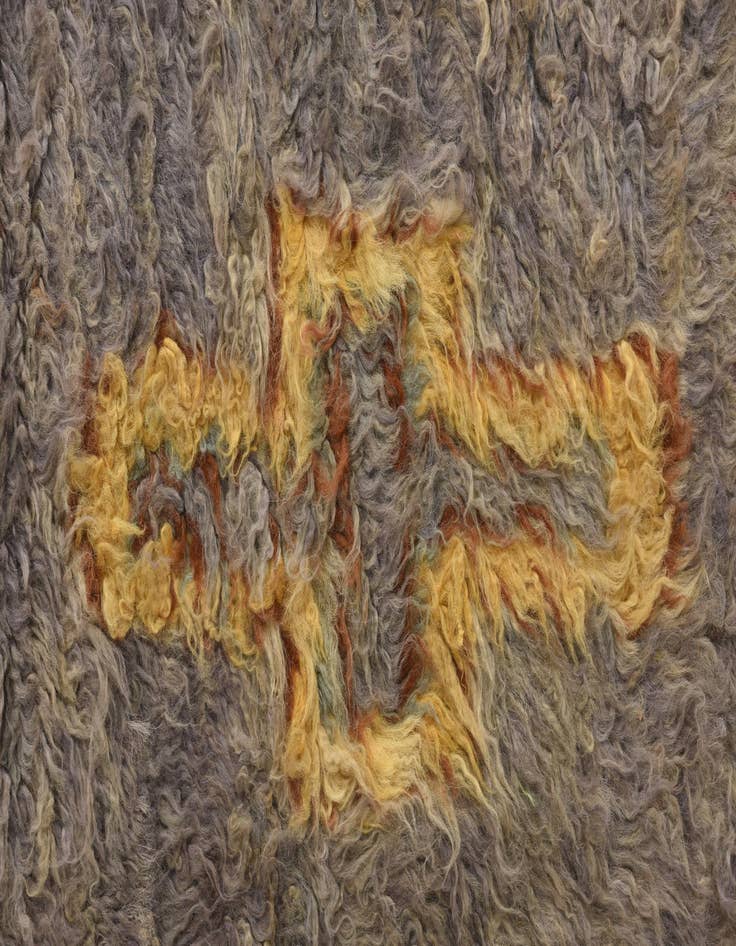 Detail image of  8' x 10' 8  Hand Knotted Moroccan Wool Rug