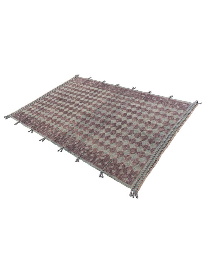 Detail image of  5' 2 x 8'  Hand Knotted Moroccan Wool Rug