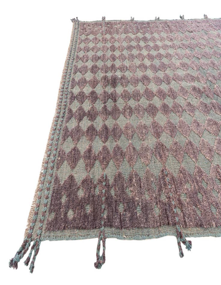 Detail image of  5' 2 x 8'  Hand Knotted Moroccan Wool Rug
