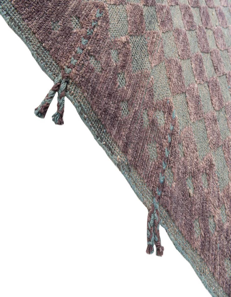 Detail image of  5' 2 x 8'  Hand Knotted Moroccan Wool Rug