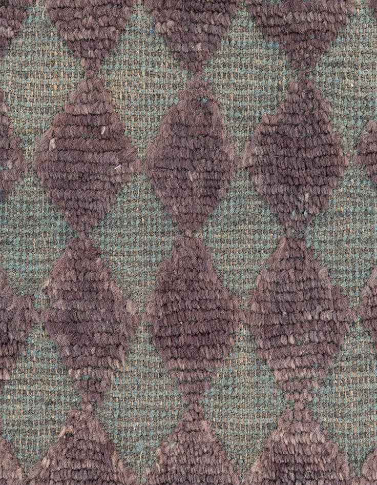 Detail image of  5' 2 x 8'  Hand Knotted Moroccan Wool Rug