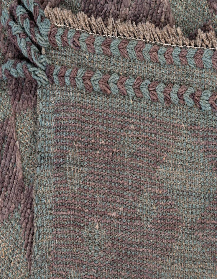 Detail image of  5' 2 x 8'  Hand Knotted Moroccan Wool Rug