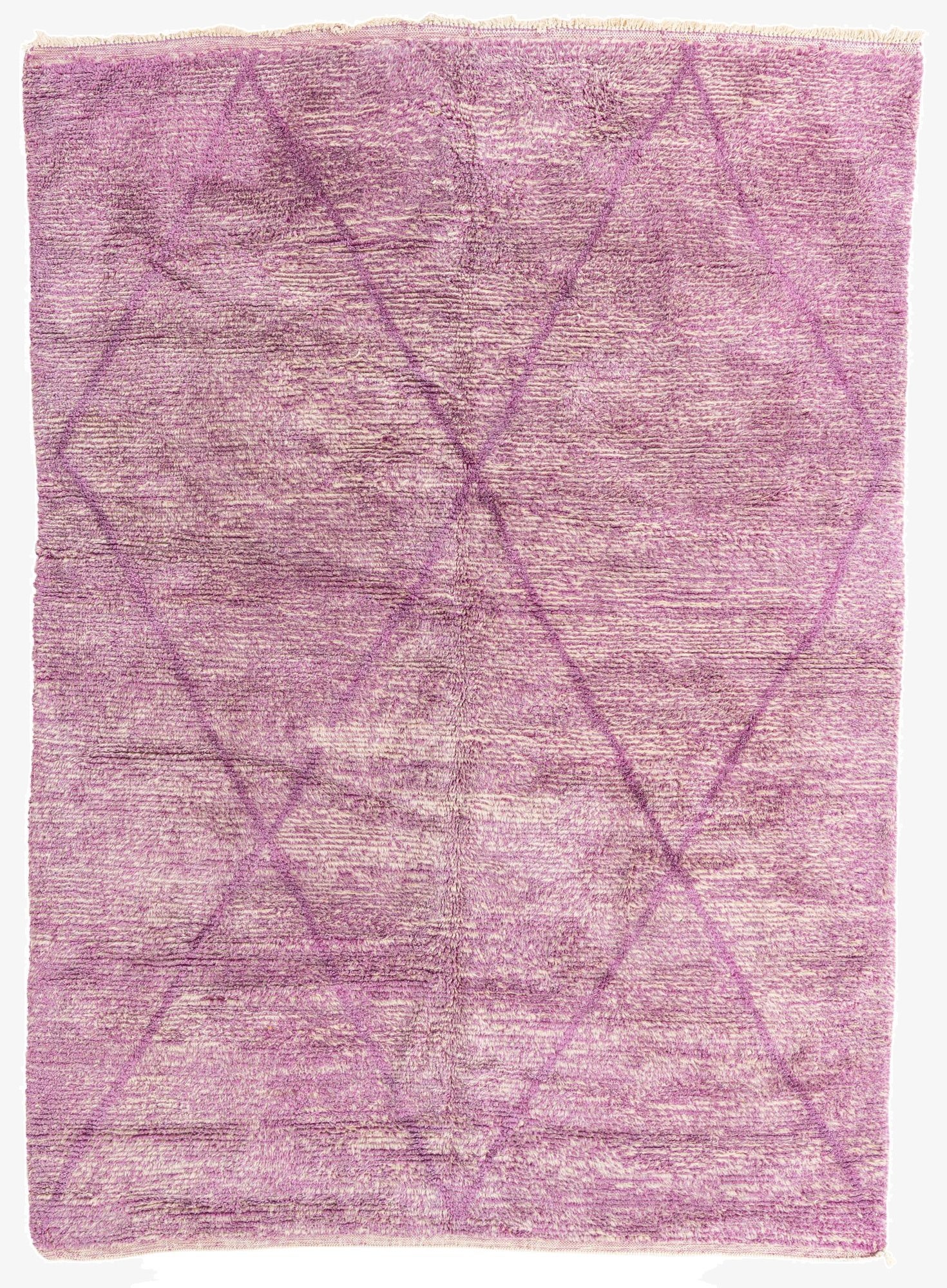  6' 6 x 10'  Hand Knotted Moroccan Wool Rug