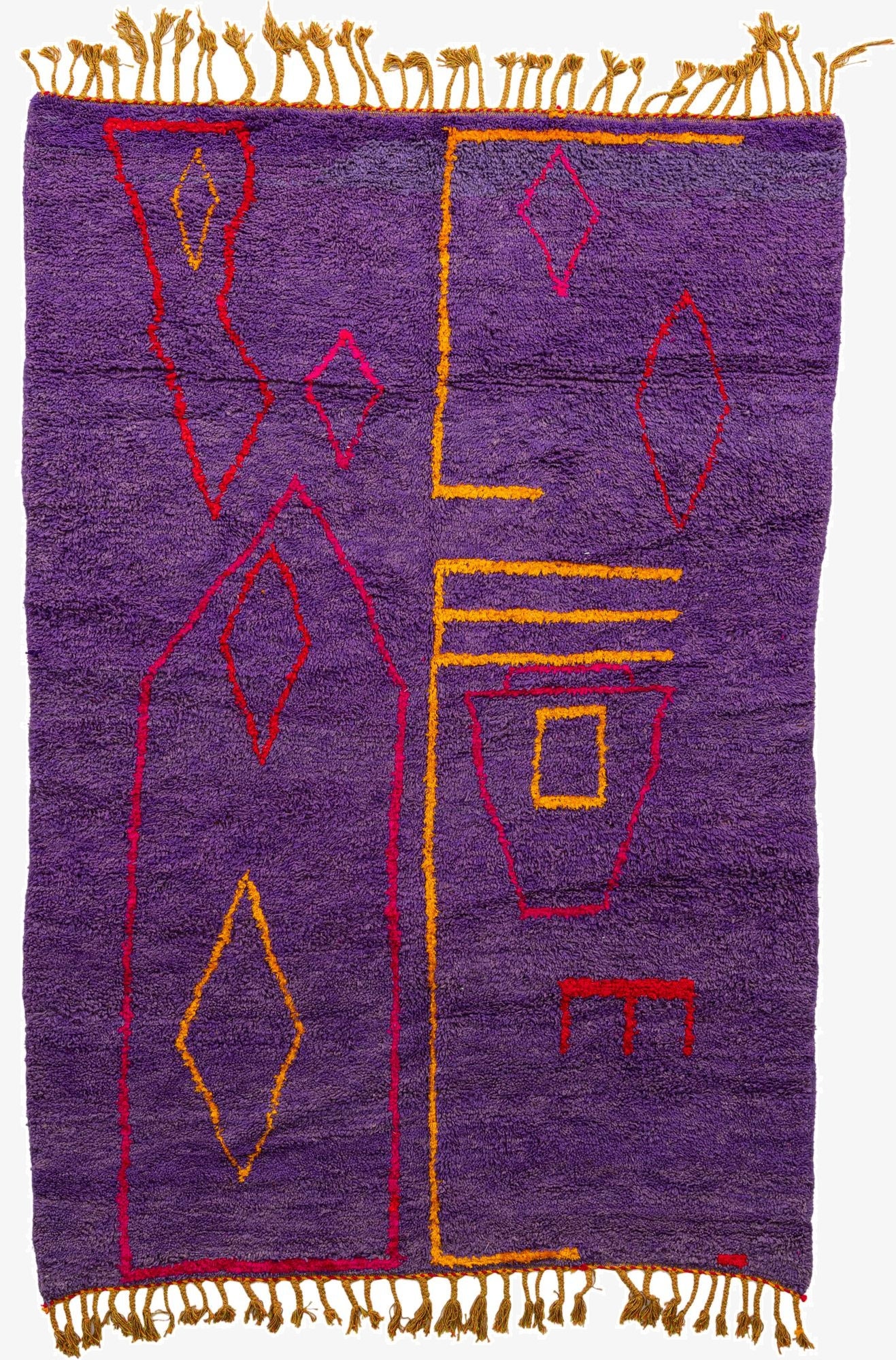  6' 7 x 9' 9  Hand Knotted Moroccan Wool Rug