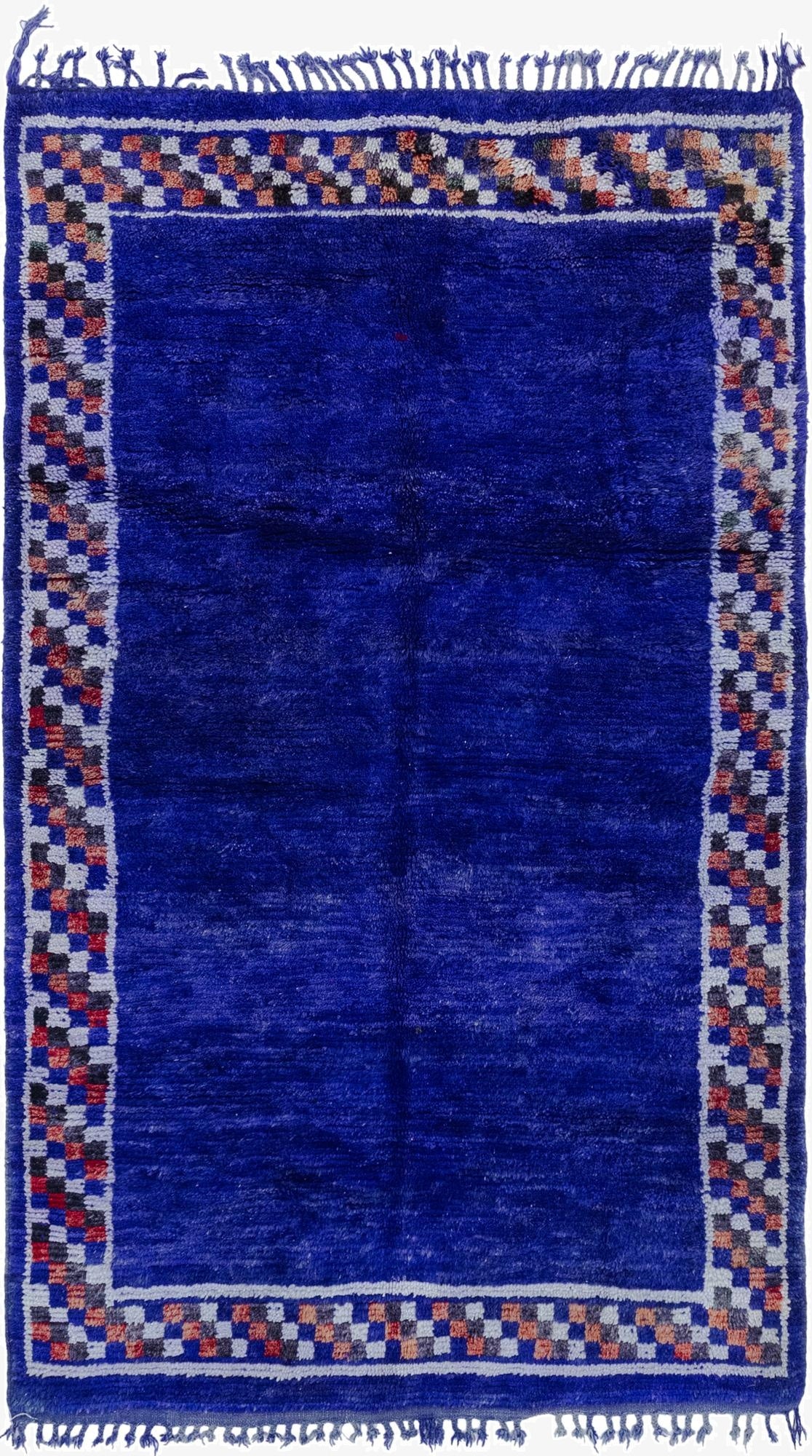 4' 11 x 8' 5  Hand Knotted Moroccan Wool Rug