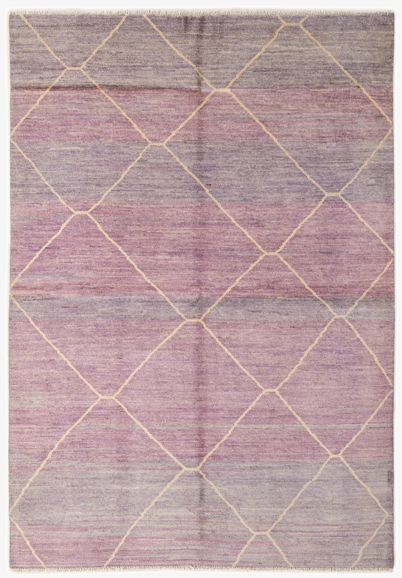  5' 7 x 8'  Hand Knotted Moroccan Wool Rug