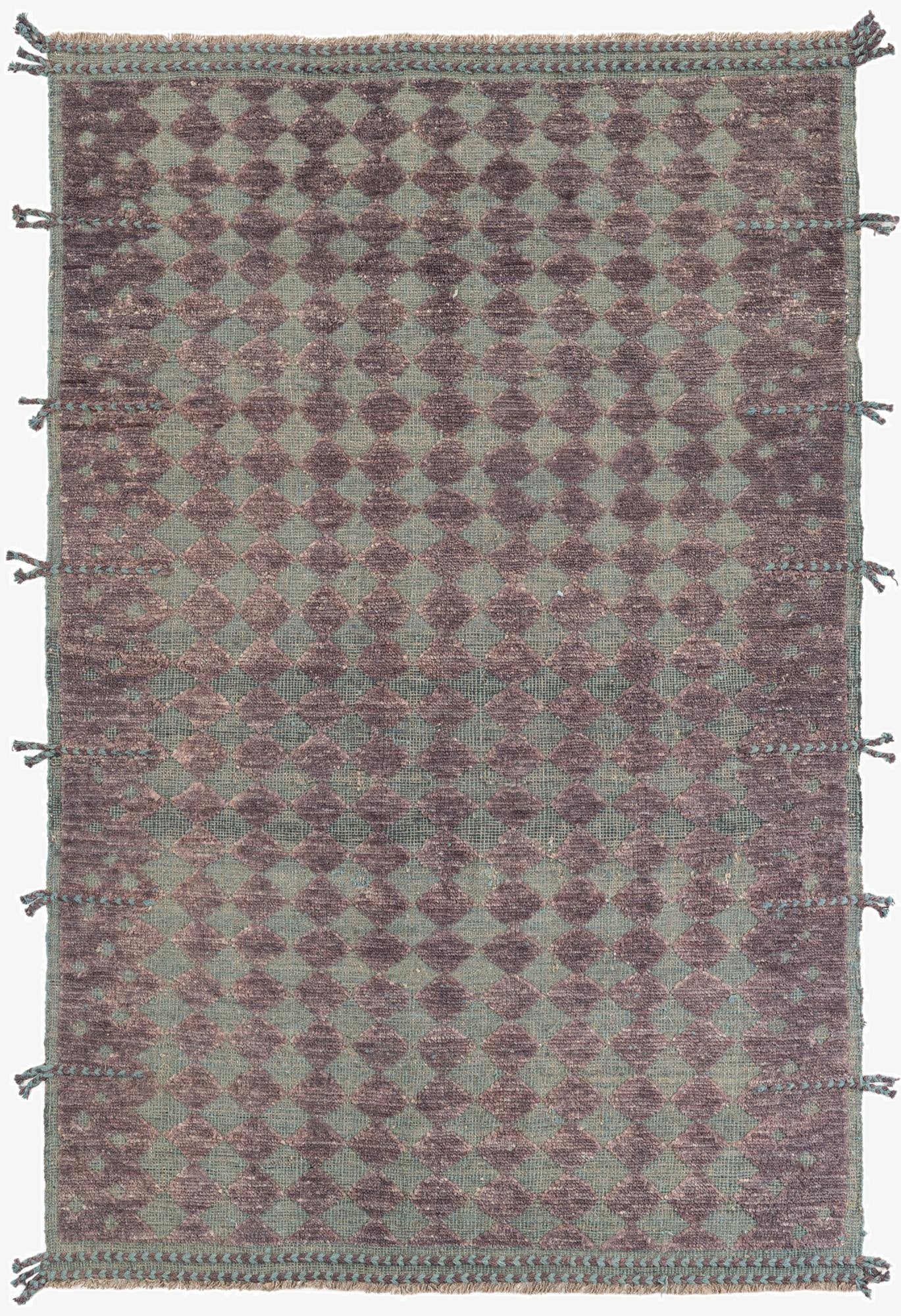  5' 2 x 8'  Hand Knotted Moroccan Wool Rug