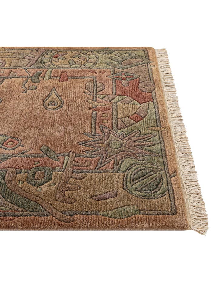 Detail image of  3' 1 x 4' 11  Hand Knotted Nepal Wool Rug