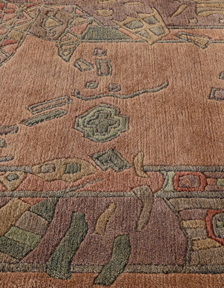 Detail image of  3' 1 x 4' 11  Hand Knotted Nepal Wool Rug